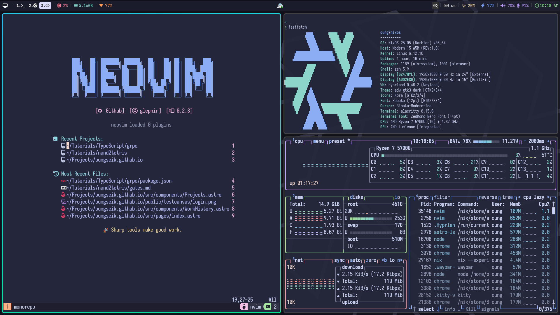 my nixos envrionment